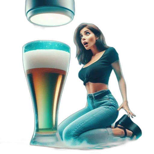 bottle, concept art, 3d render, photorealistic transparent PNG cut-out