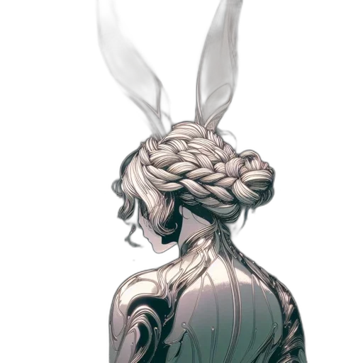 dress, mask, hair, creature transparent PNG cut-out