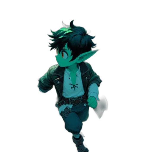 jacket, staff, mask, creature transparent PNG cut-out