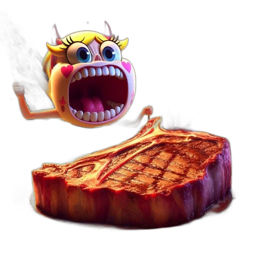 food, creature, animal, 3d render transparent PNG cut-out