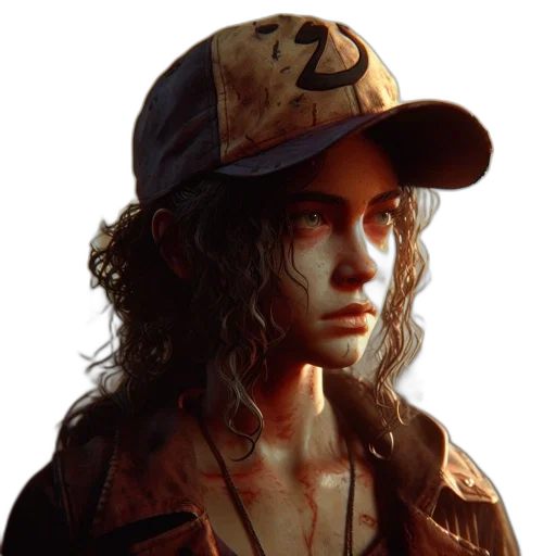 hat, jacket, face, weapon transparent PNG cut-out