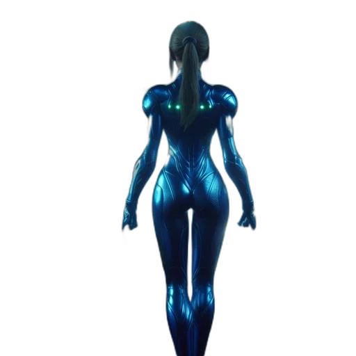 robot, dress, creature, staff transparent PNG cut-out
