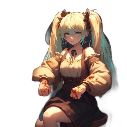 staff, dress, dragon, weapon transparent PNG cut-out