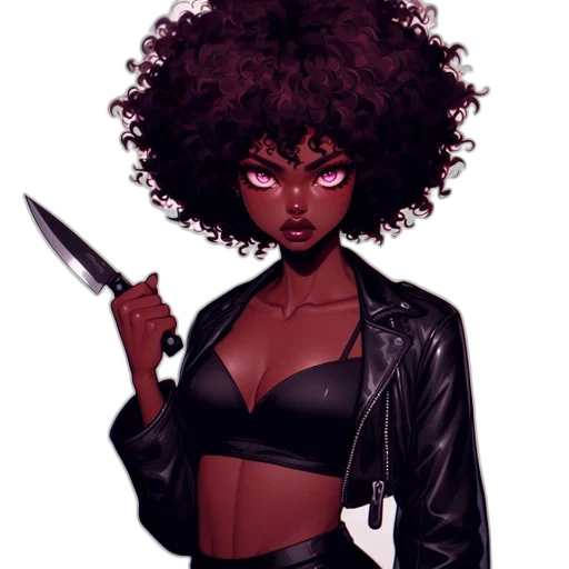 jacket, weapon, staff, hair transparent PNG cut-out