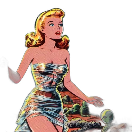 dress, comic book art, concept art, cartoon transparent PNG cut-out