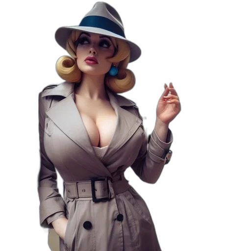 jacket, hat, dress, umbrella transparent PNG cut-out