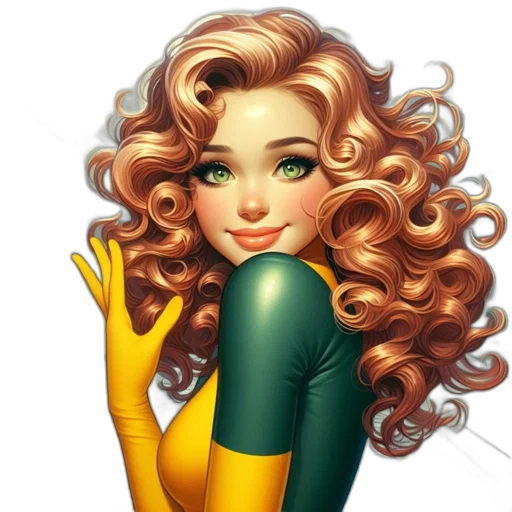 hair, dress, fantasy art, comic book art transparent PNG cut-out