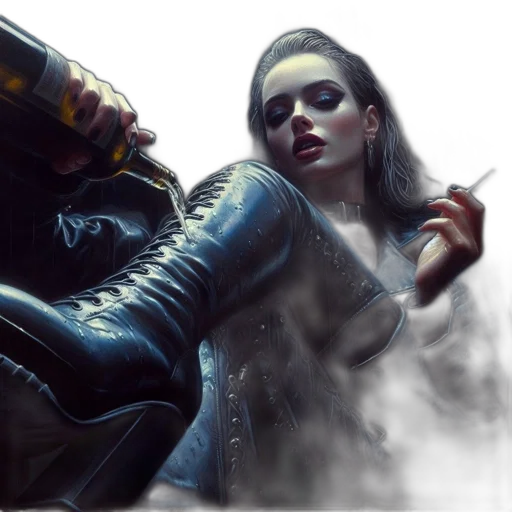 weapon, jacket, concept art, cyberpunk transparent PNG cut-out