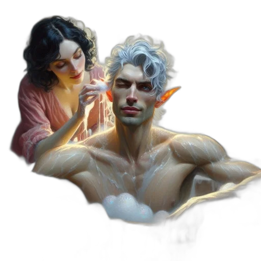 concept art, fantasy art, photorealistic, oil painting transparent PNG cut-out