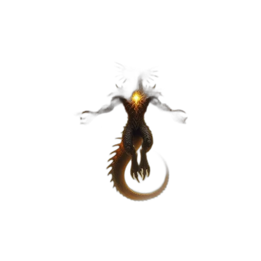 creature, dragon, animal, staff transparent PNG cut-out