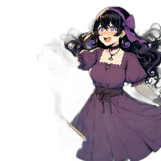 dress, staff, jewelry, crown transparent PNG cut-out