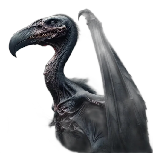 dragon, creature, animal, staff transparent PNG cut-out