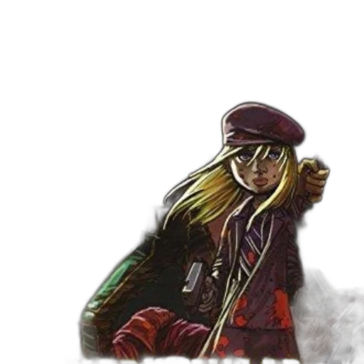 jacket, staff, hat, weapon transparent PNG cut-out