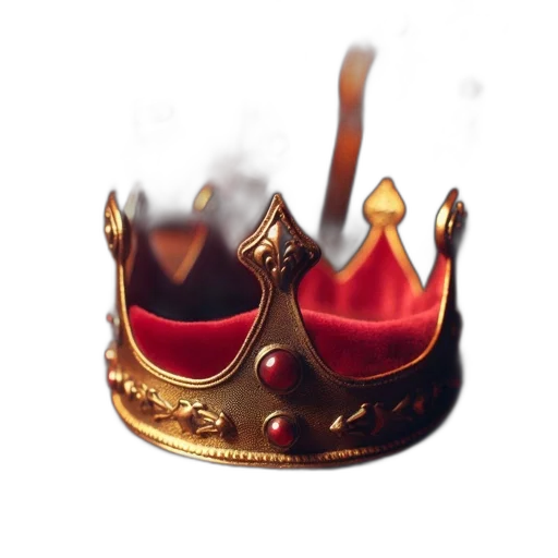 crown, jewelry, hat, staff transparent PNG cut-out