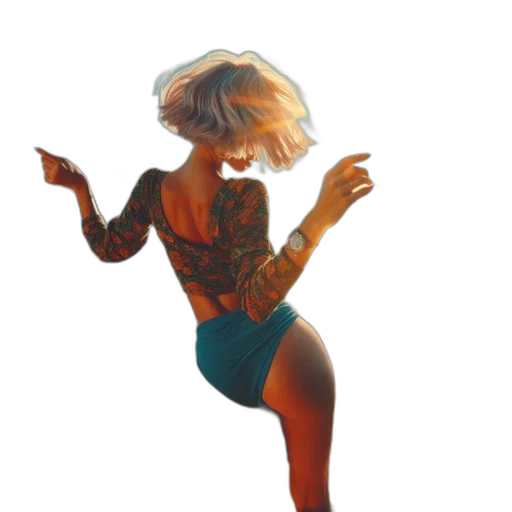 dress, hair, concept art, 3d render transparent PNG cut-out