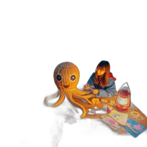 creature, 3d render, concept art, outer space transparent PNG cut-out
