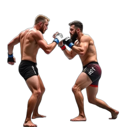 mma, bout, being, played transparent PNG cut-out