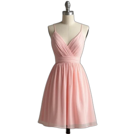 dress, 3d render, pastel, line transparent PNG cut-out