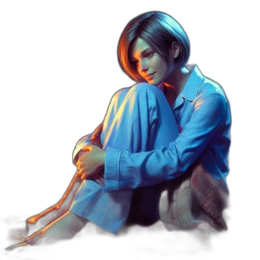 jacket, face, creature, concept art transparent PNG cut-out