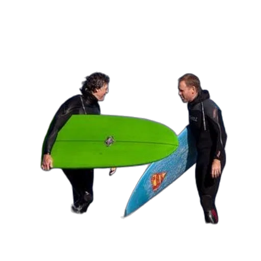 underwater, beach, two, surfers transparent PNG cut-out