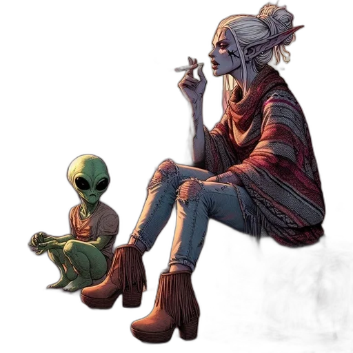 concept art, fantasy art, pixel art, comic book art transparent PNG cut-out