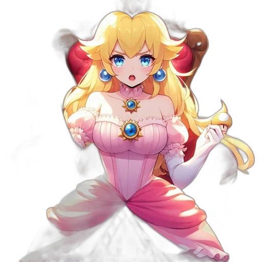 dress, crown, staff, pixel art transparent PNG cut-out