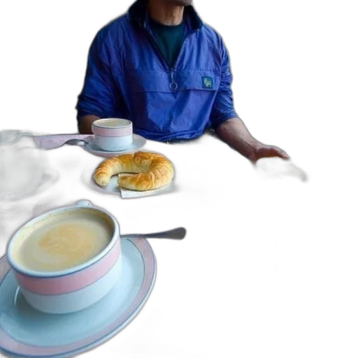 food, staff, man, blue transparent PNG cut-out