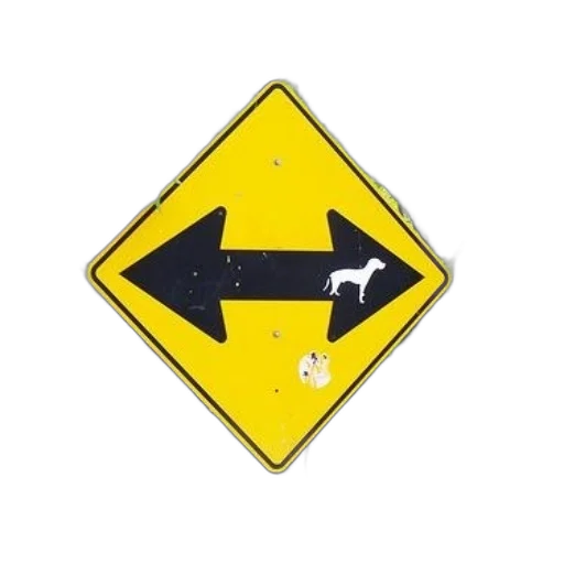 animal, yellow, diamond-shaped, sign transparent PNG cut-out
