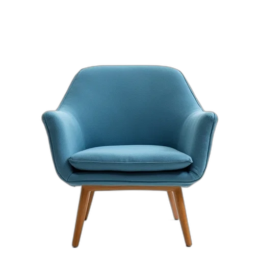 furniture, crown, 3d render, blue transparent PNG cut-out
