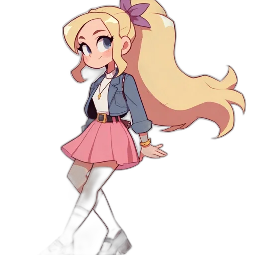 staff, dress, jacket, hair transparent PNG cut-out