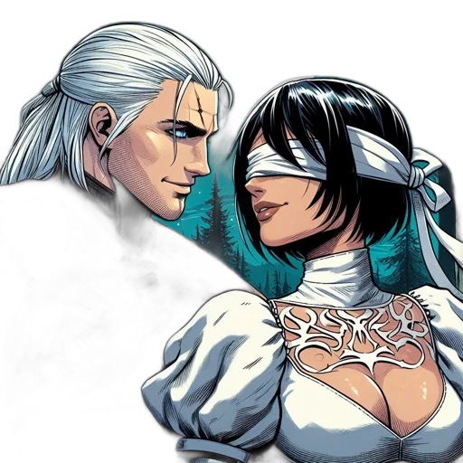 comic book art, concept art, fantasy art, anime transparent PNG cut-out