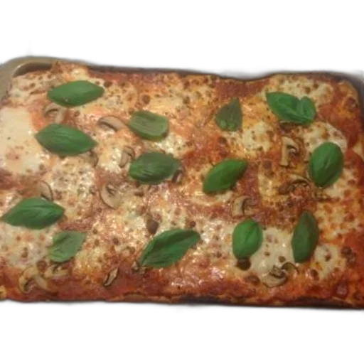 food, photorealistic, rectangular, pizza transparent PNG cut-out