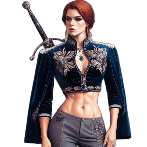 jacket, weapon, staff, concept art transparent PNG cut-out