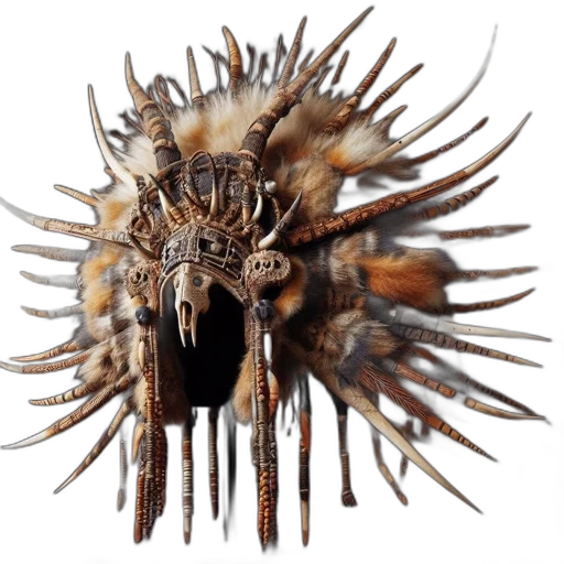 creature, hair, crown, mask transparent PNG cut-out