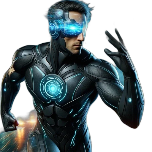 robot, comic book art, concept art, cyberpunk transparent PNG cut-out