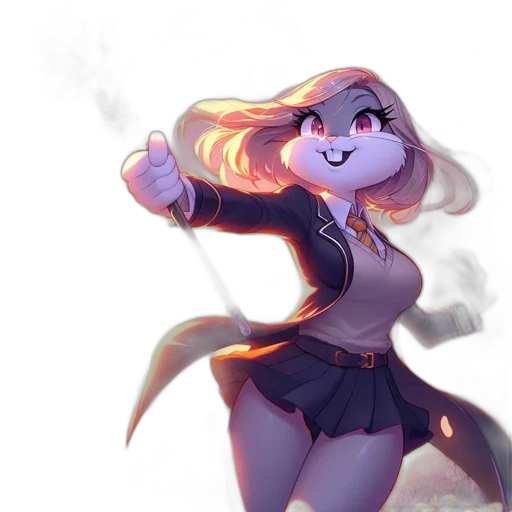 staff, jacket, creature, weapon transparent PNG cut-out