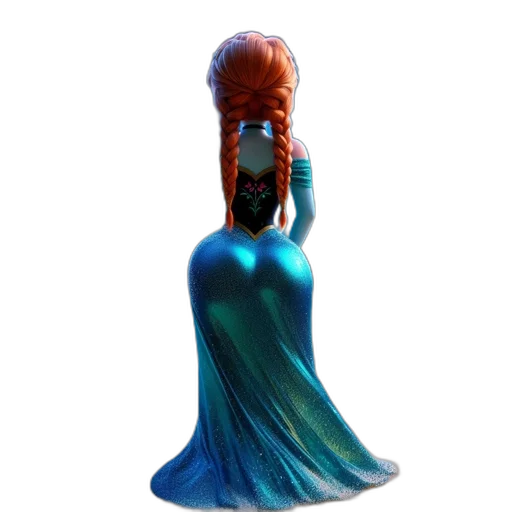 crown, dress, hair, bottle transparent PNG cut-out