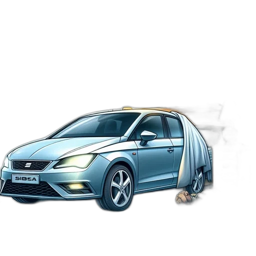 car, concept art, 3d render, photorealistic transparent PNG cut-out