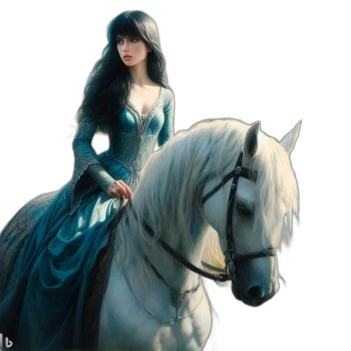 dress, dragon, fantasy art, oil painting transparent PNG cut-out
