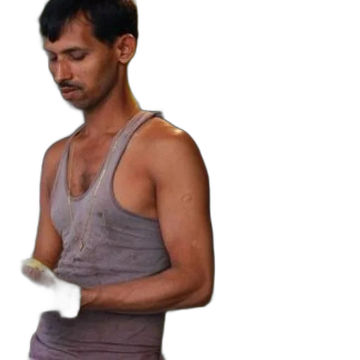 staff, man, tank, top transparent PNG cut-out