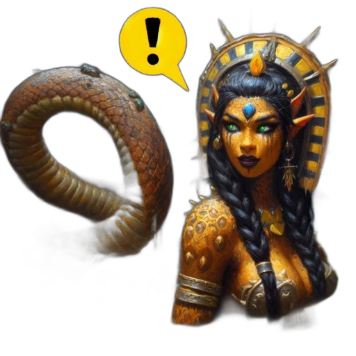 jewelry, staff, weapon, creature transparent PNG cut-out