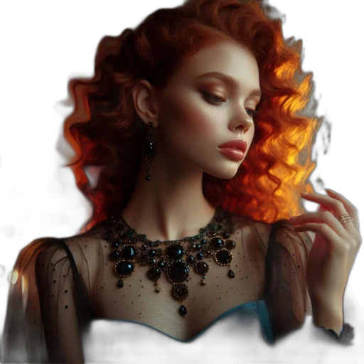 jewelry, crown, dress, fantasy art transparent PNG cut-out