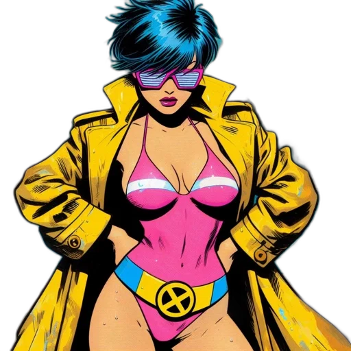 jacket, comic book art, concept art, cyberpunk transparent PNG cut-out