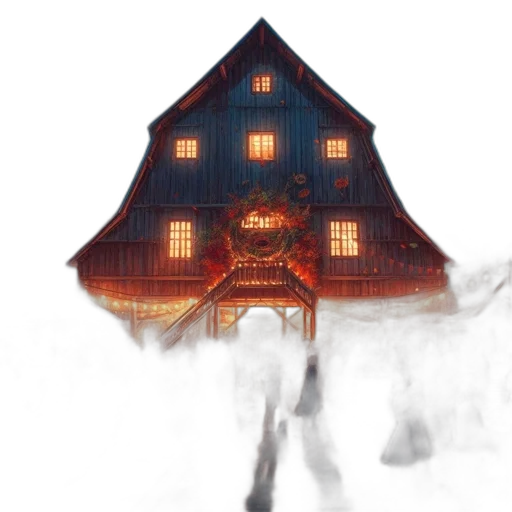 building, concept art, fantasy art, watercolor transparent PNG cut-out