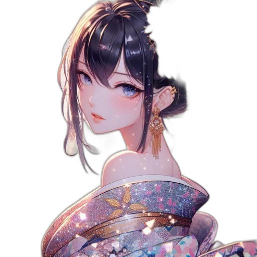 dress, jewelry, crown, staff transparent PNG cut-out