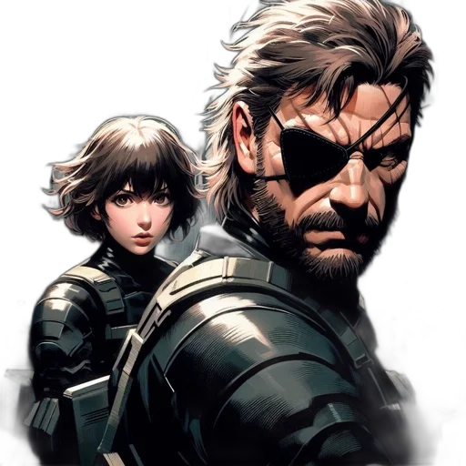 comic book art, concept art, cyberpunk, pixel art transparent PNG cut-out