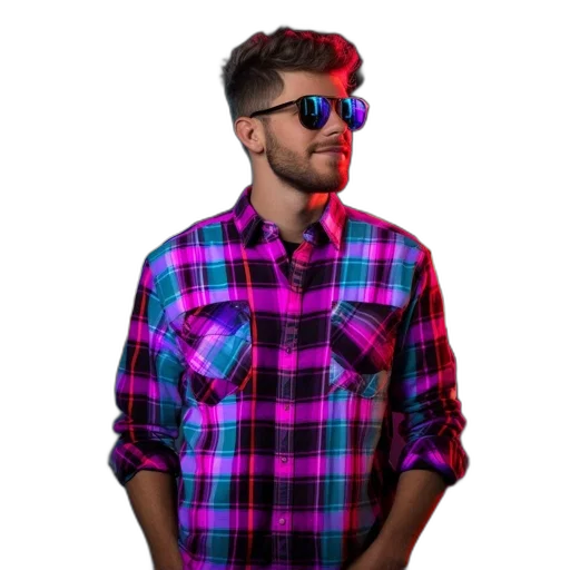 jacket, vaporwave, 3d render, cyberpunk transparent PNG cut-out