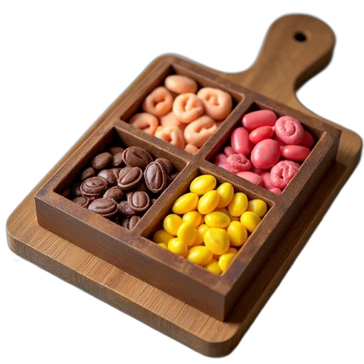 food, jewelry, 3d render, earth tones transparent PNG cut-out