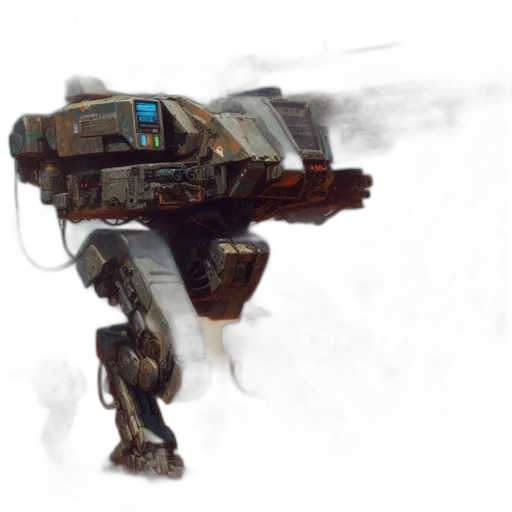 robot, weapon, concept art, cyberpunk transparent PNG cut-out