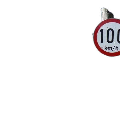 sign, indicating, speed, limit transparent PNG cut-out
